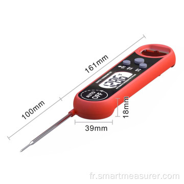 Thermomètre à viande numérique étanche à réaction super rapide avec décapsuleur intégré